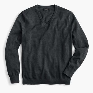 Merino wool V-neck sweater